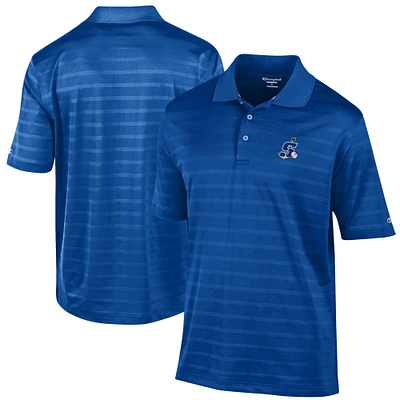 Men's Champion Royal Stockton Ports Textured Solid Polo