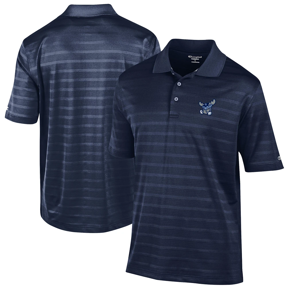 Men's Champion Navy Wilmington Blue Rocks Textured Solid Polo