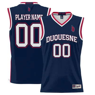 Men's GameDay Greats Navy Duquesne Dukes Lightweight NIL Pick-A-Player Basketball Jersey