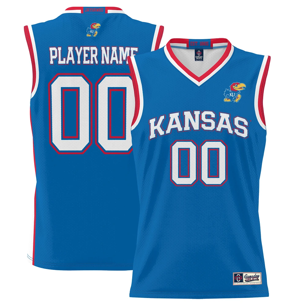 Men's GameDay Greats Royal Kansas Jayhawks Lightweight NIL Pick-A-Player Basketball Jersey