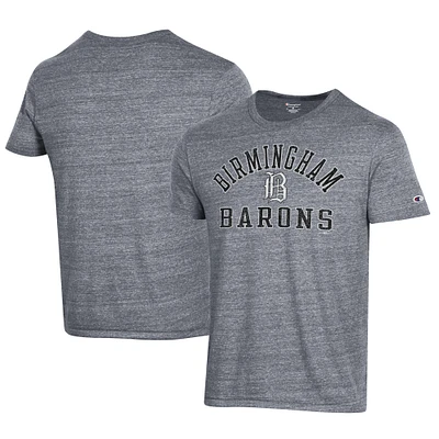 Men's Champion Gray Birmingham Barons Ultimate Tri-Blend T-Shirt