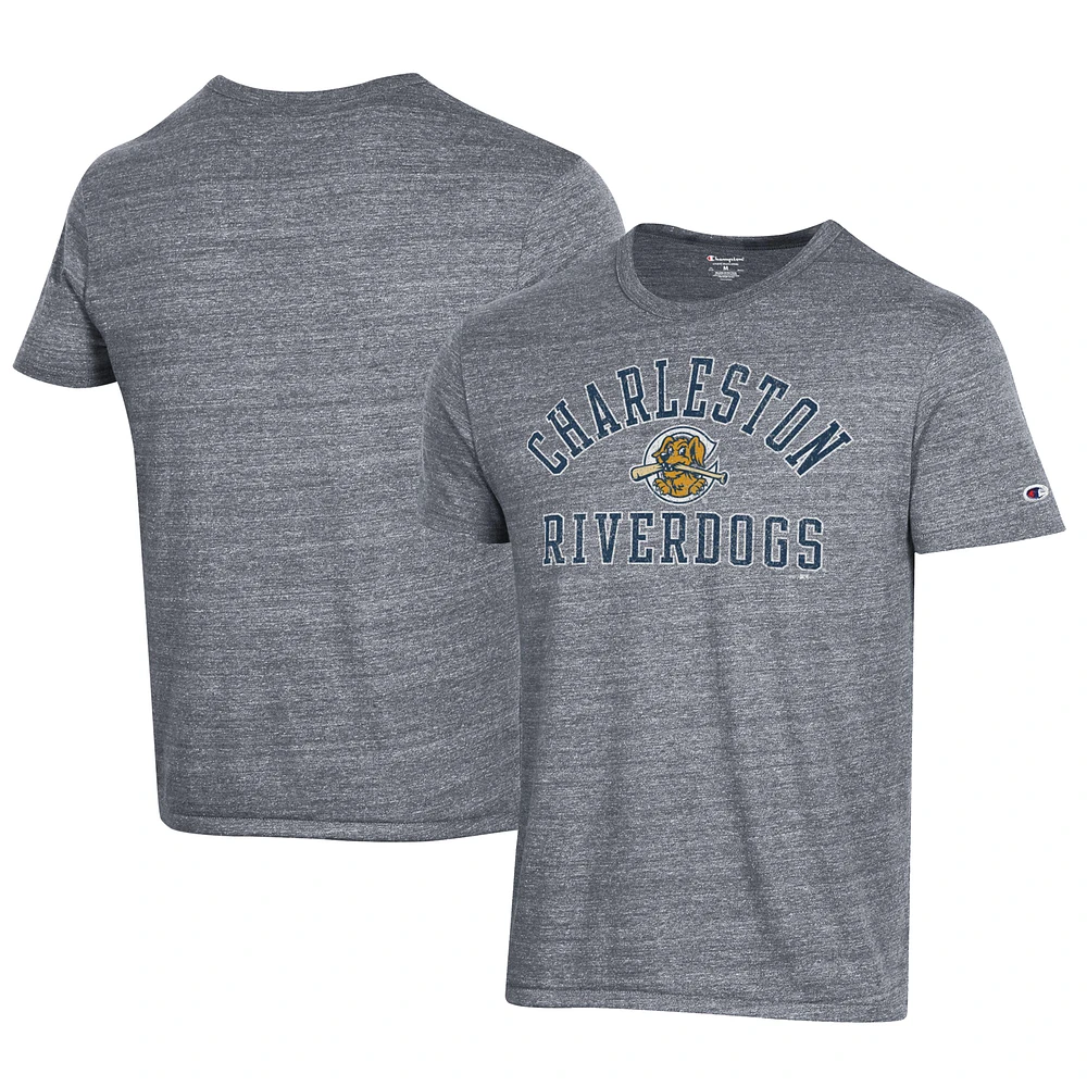 Men's Champion Gray Charleston RiverDogs Ultimate Tri-Blend T-Shirt