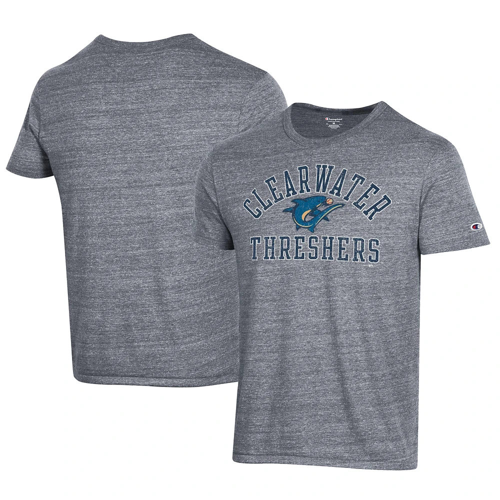 Men's Champion Gray Clearwater Threshers Ultimate Tri-Blend T-Shirt