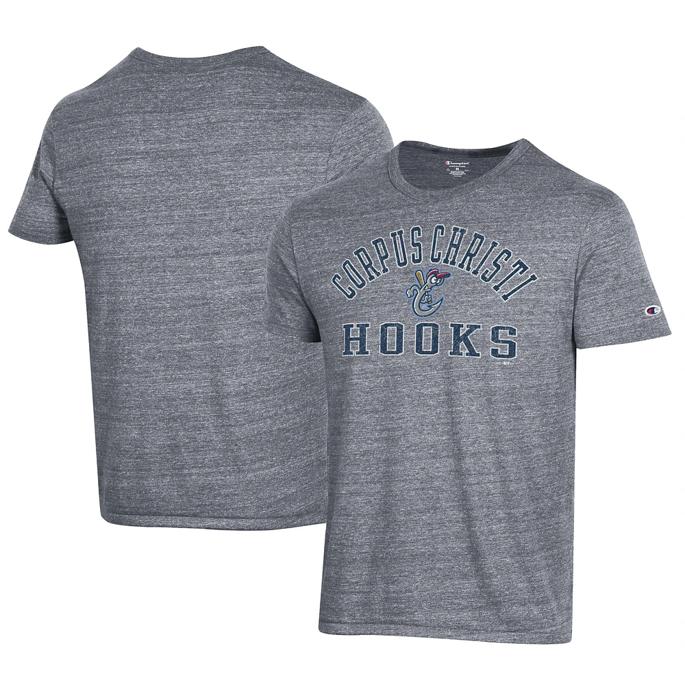 Men's Champion Gray Corpus Christi Hooks Ultimate Tri-Blend T-Shirt