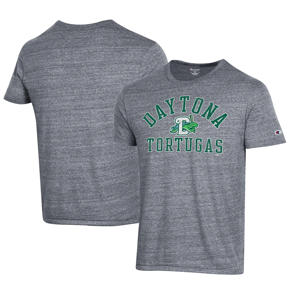 Men's Champion Gray Daytona Tortugas Ultimate Tri-Blend T-Shirt