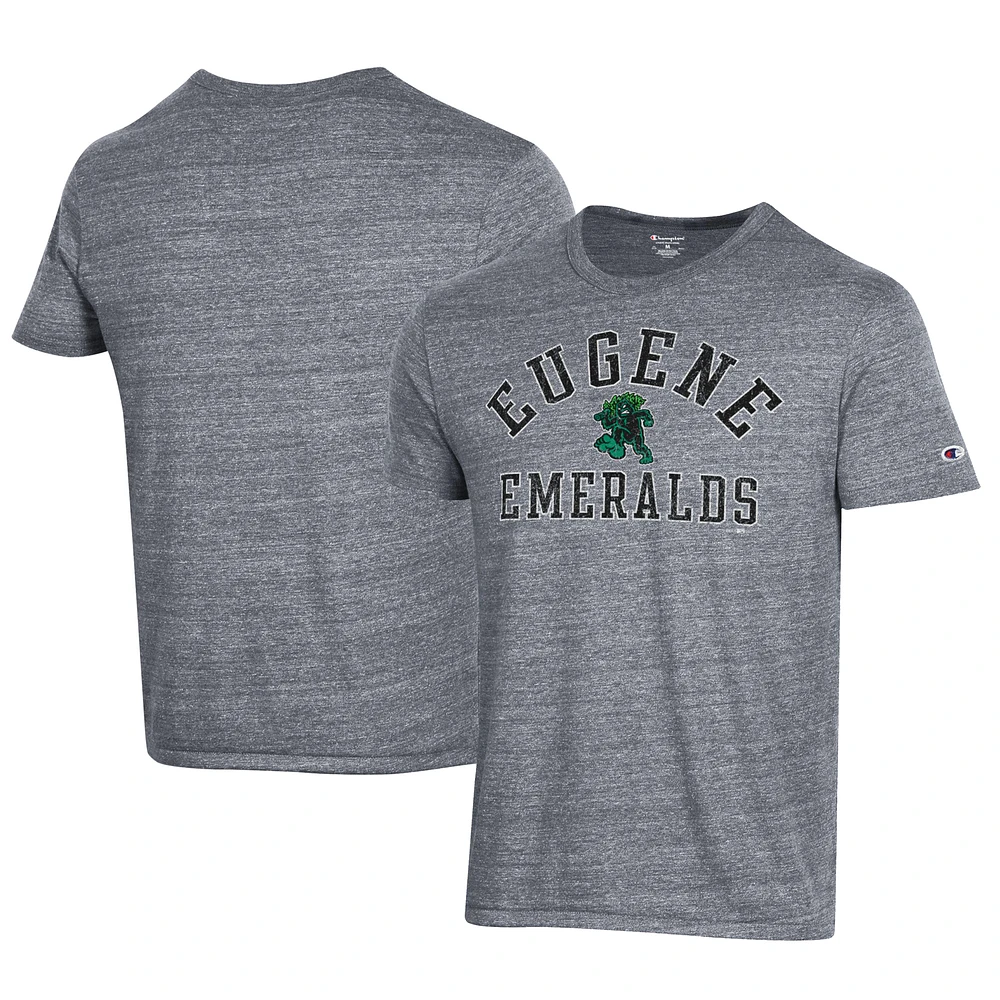 Men's Champion Gray Eugene Emeralds Ultimate Tri-Blend T-Shirt