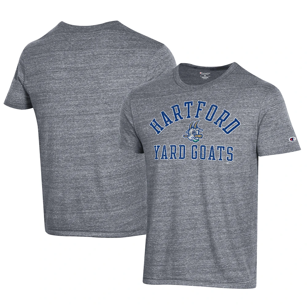 Men's Champion Gray Hartford Yard Goats Ultimate Tri-Blend T-Shirt