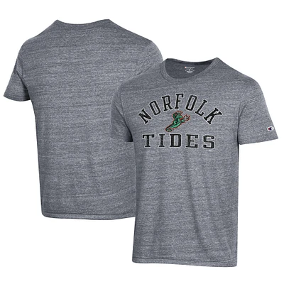 Men's Champion Gray Norfolk Tides Ultimate Tri-Blend T-Shirt