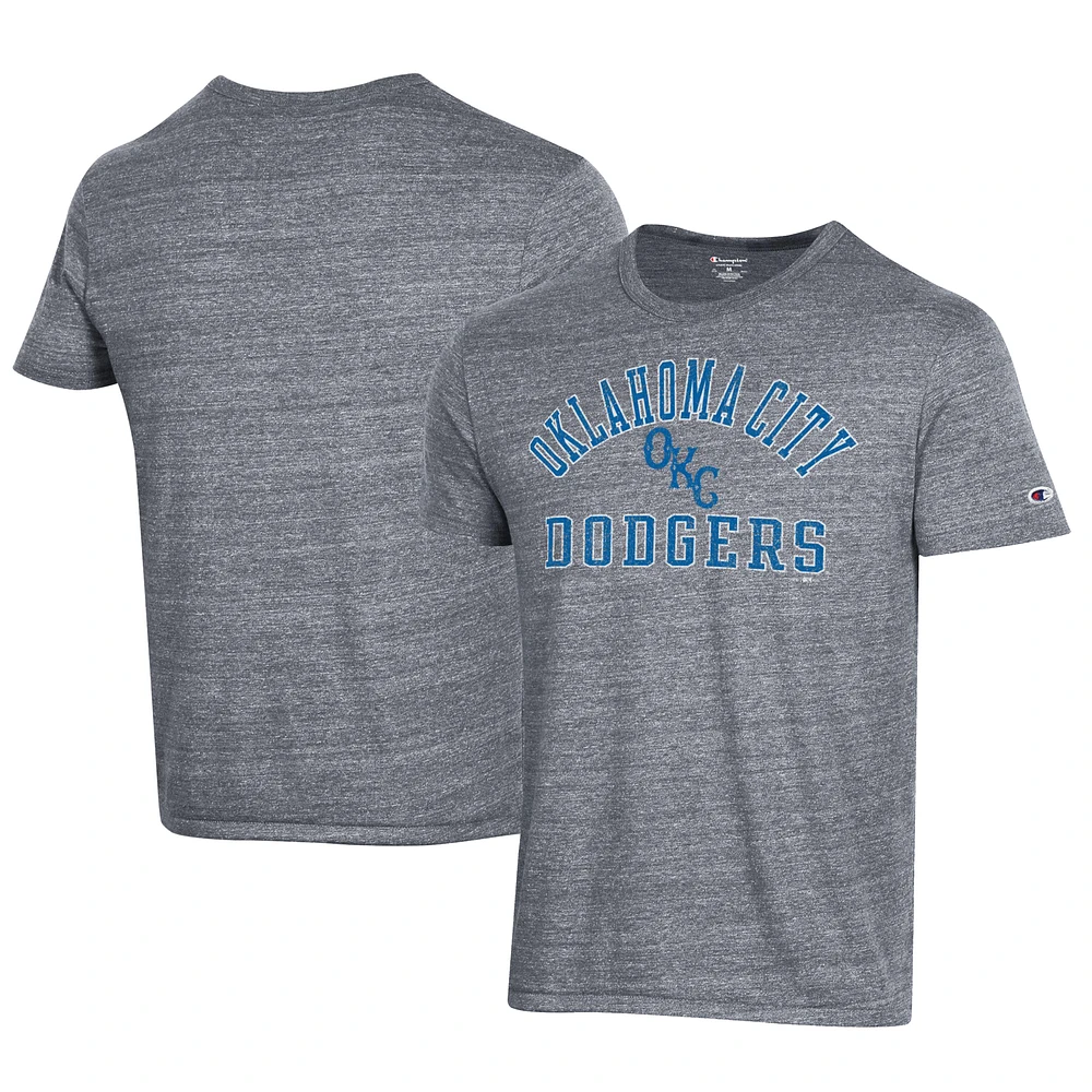 Men's Champion Gray Oklahoma City Dodgers Ultimate Tri-Blend T-Shirt