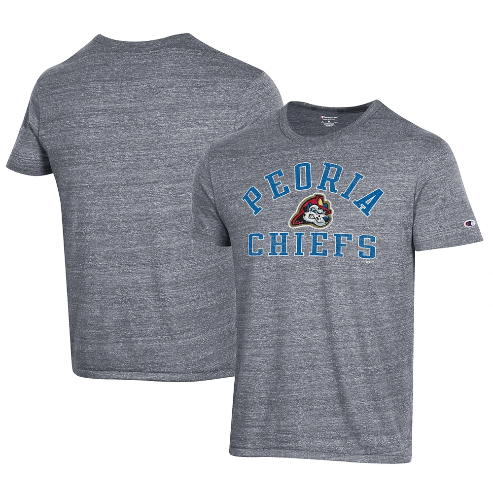 Men's Champion Gray Peoria Chiefs Ultimate Tri-Blend T-Shirt