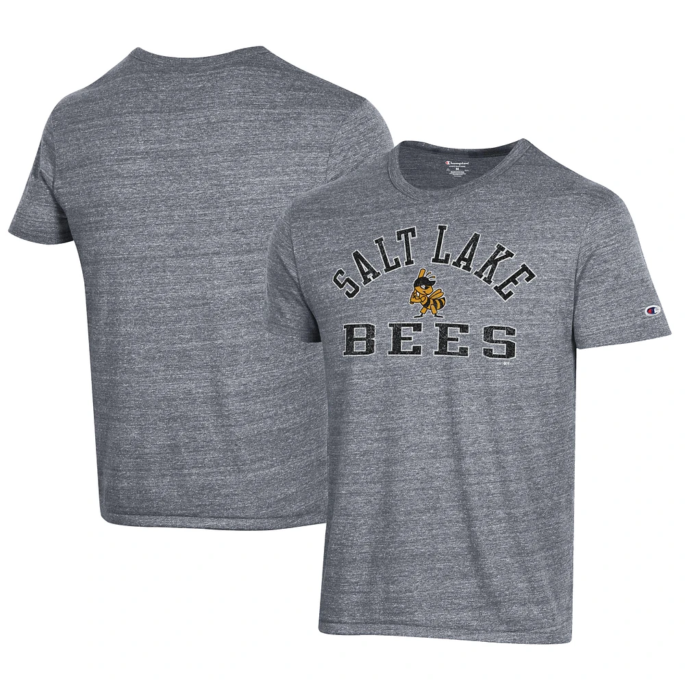 Men's Champion Gray Salt Lake Bees Ultimate Tri-Blend T-Shirt