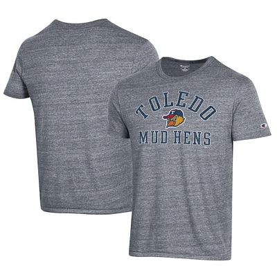 Men's Champion Gray Toledo Mud Hens Ultimate Tri-Blend T-Shirt