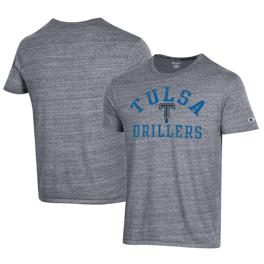 Men's Champion Gray Tulsa Drillers Ultimate Tri-Blend T-Shirt