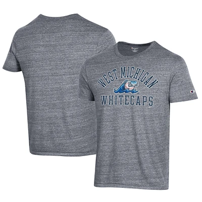 Men's Champion Gray West Michigan Whitecaps Ultimate Tri-Blend T-Shirt