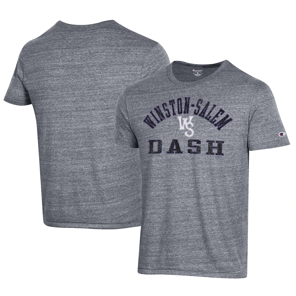 Men's Champion Gray Winston-Salem Dash Ultimate Tri-Blend T-Shirt