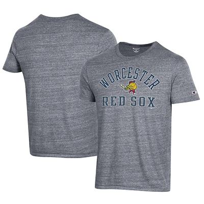 Men's Champion Gray Worcester Red Sox Ultimate Tri-Blend T-Shirt