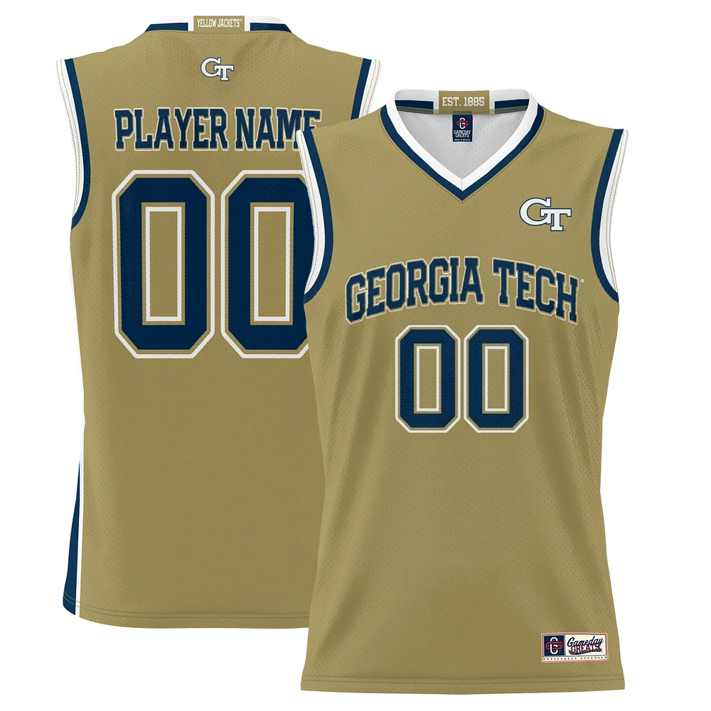 Youth GameDay Greats Gold Georgia Tech Yellow Jackets NIL Pick-A-Player Lightweight Men's Basketball Jersey