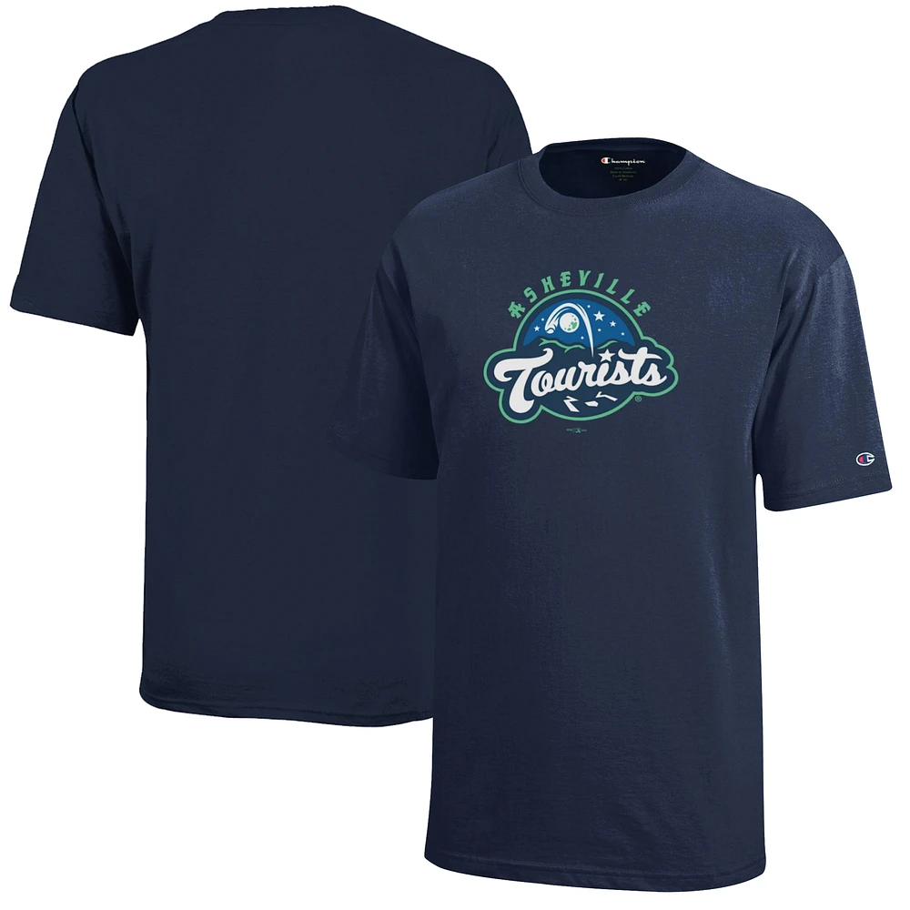 Youth Champion Navy Asheville Tourists Jersey T-Shirt