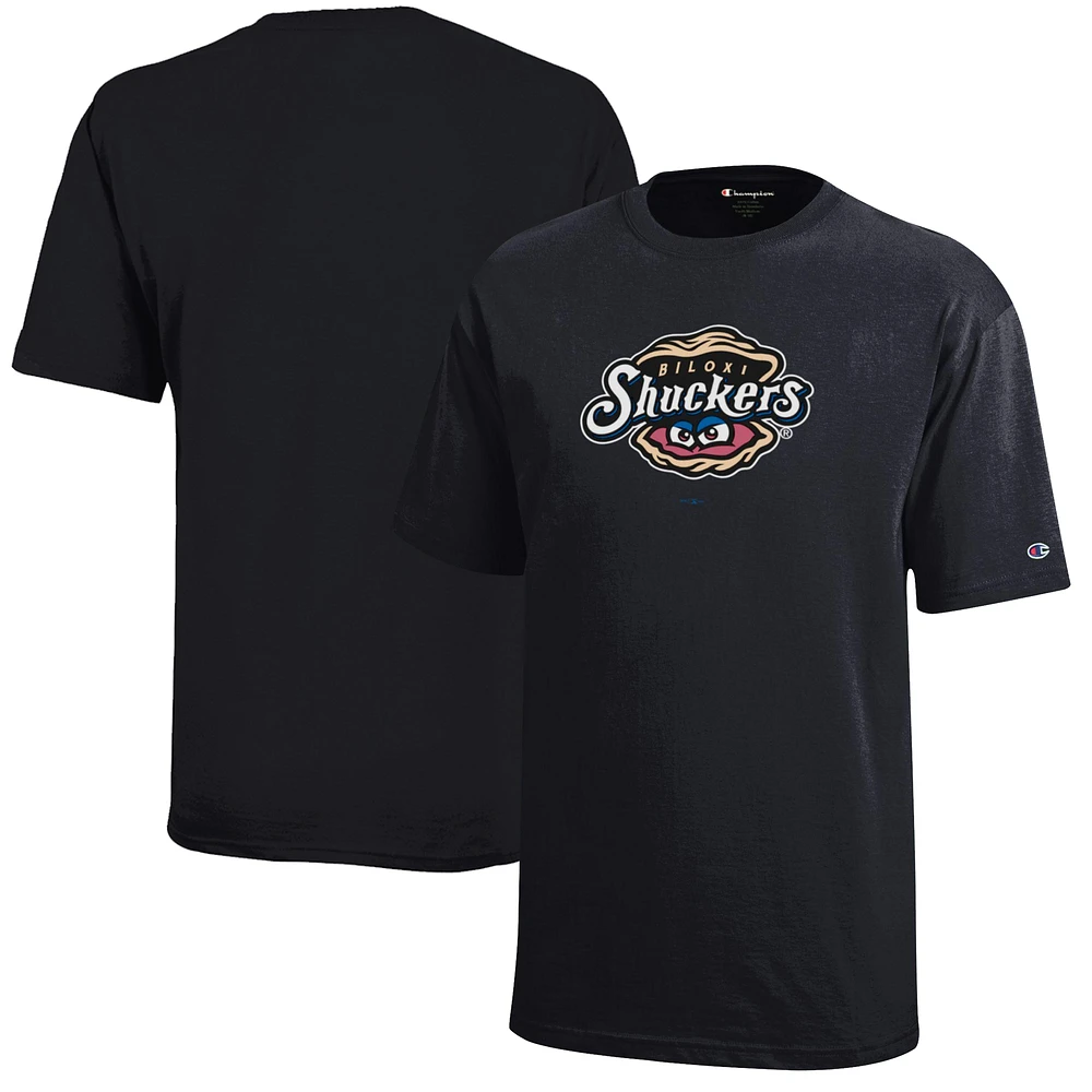 Youth Champion Black Biloxi Shuckers Jersey T-Shirt