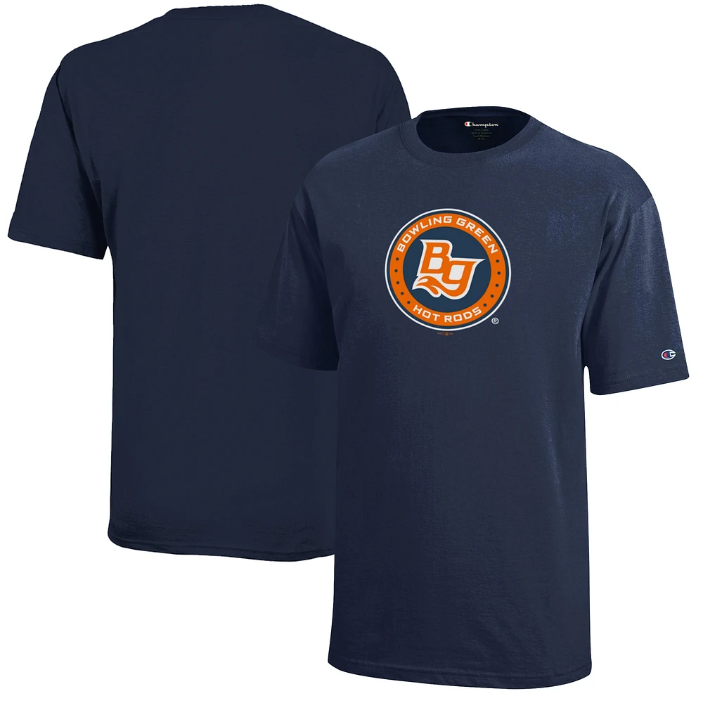 Youth Champion Navy Bowling Green Hot Rods Jersey T-Shirt