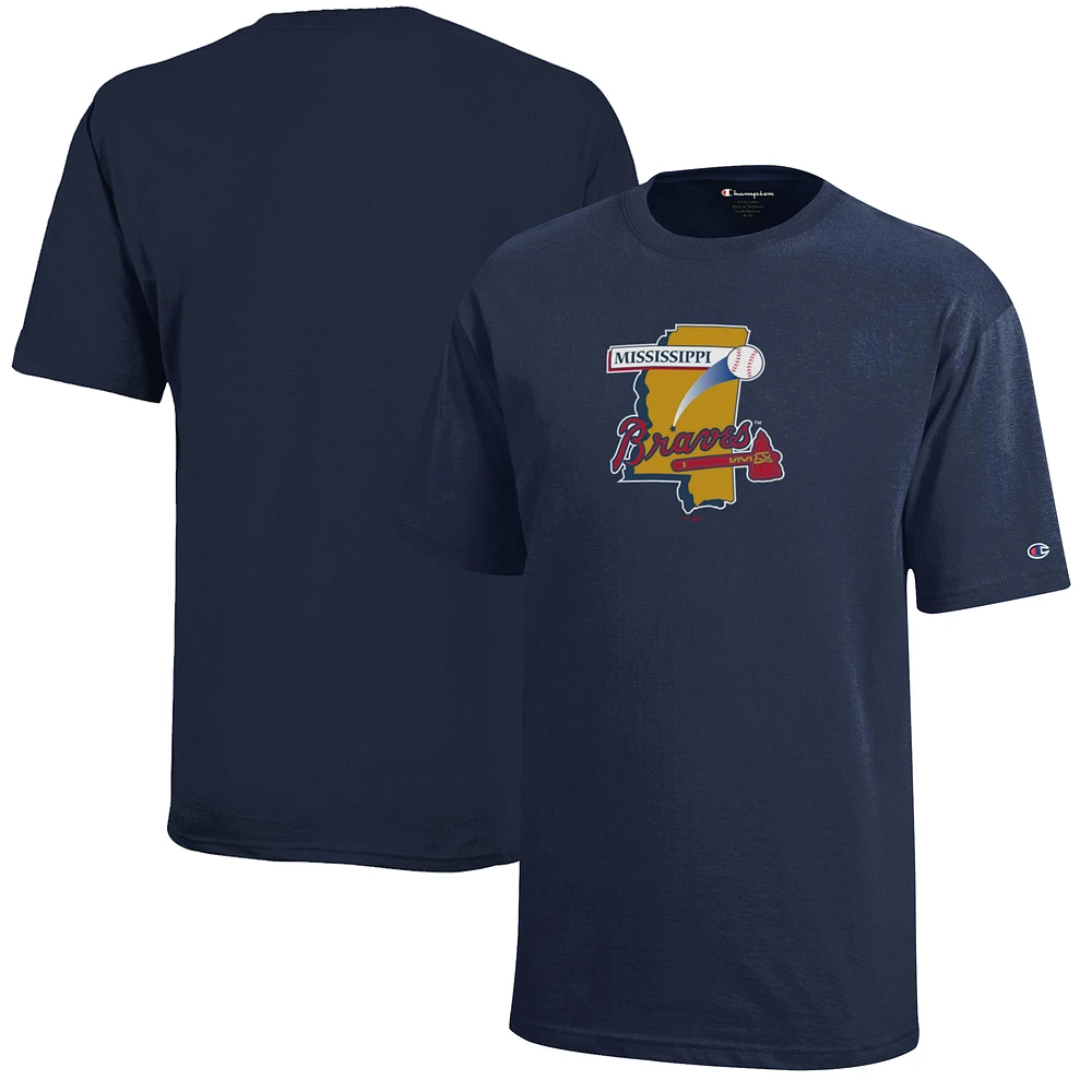 Youth Champion Navy Mississippi Braves Jersey T-Shirt