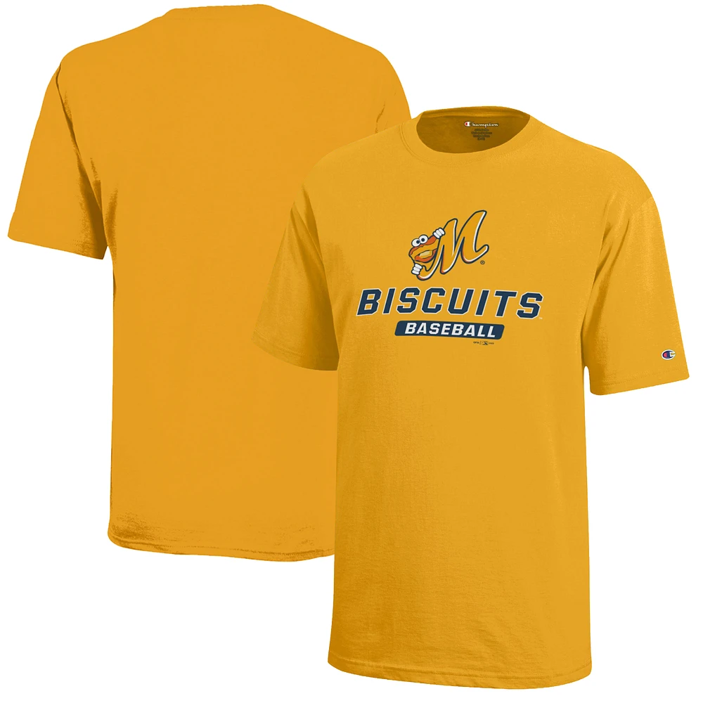 Youth Champion Yellow Montgomery Biscuits Jersey T-Shirt