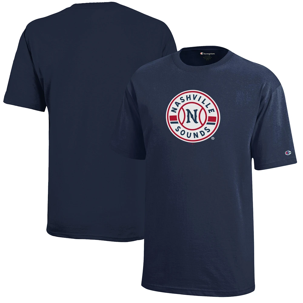 Youth Champion Navy Nashville Sounds Jersey T-Shirt