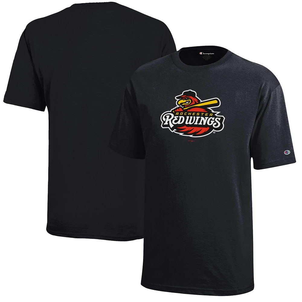 Youth Champion Black Rochester Red Wings Jersey T-Shirt