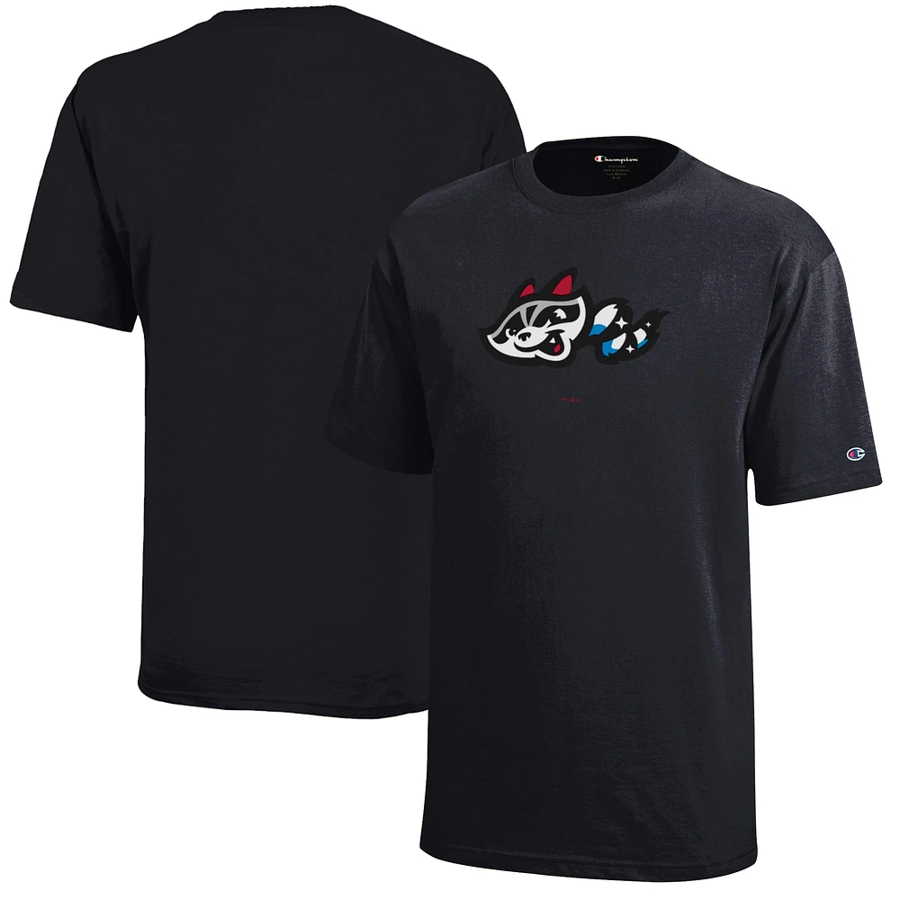 Youth Champion Black Rocket City Trash Pandas Jersey T-Shirt