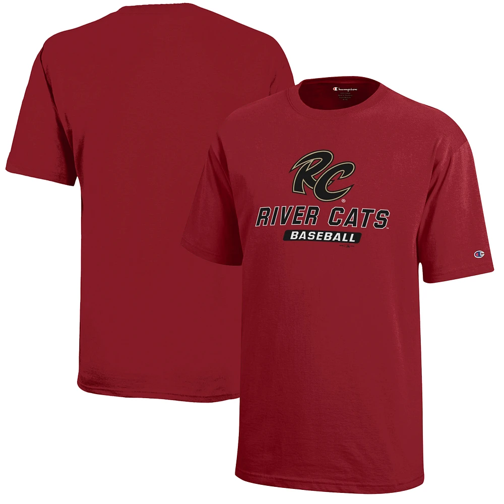 Youth Champion Red Sacramento River Cats Jersey T-Shirt