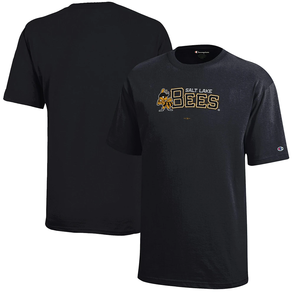 Youth Champion Black Salt Lake Bees Jersey T-Shirt