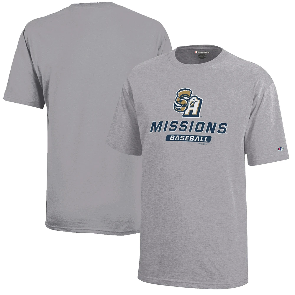 Youth Champion Gray San Antonio Missions Jersey T-Shirt