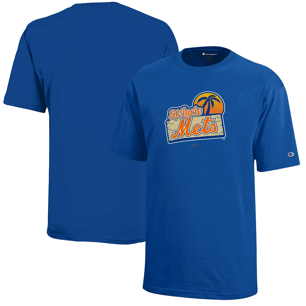 Youth Champion Royal St. Lucie Mets Jersey T-Shirt