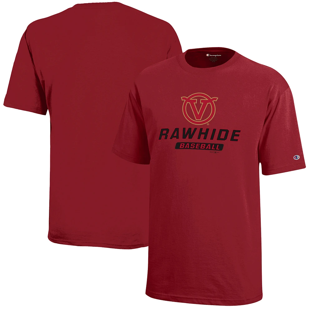 Youth Champion Red Visalia Rawhide Jersey T-Shirt