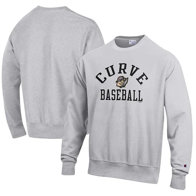 Men's Champion Gray Altoona Curve Baseball Reverse Weave Pullover Sweatshirt