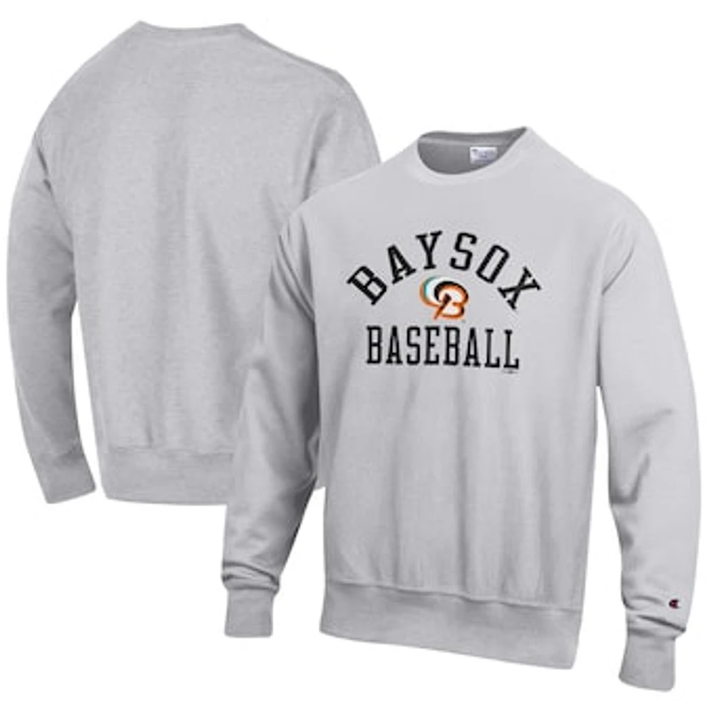 Men's Champion Gray Bowie Baysox Baseball Reverse Weave Pullover Sweatshirt