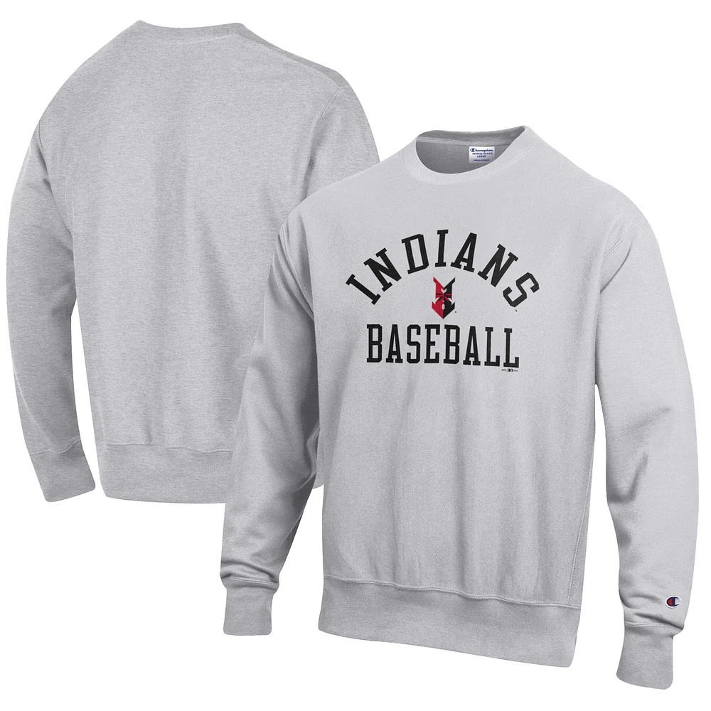 Men's Champion Gray Indianapolis Indians Baseball Reverse Weave Pullover Sweatshirt