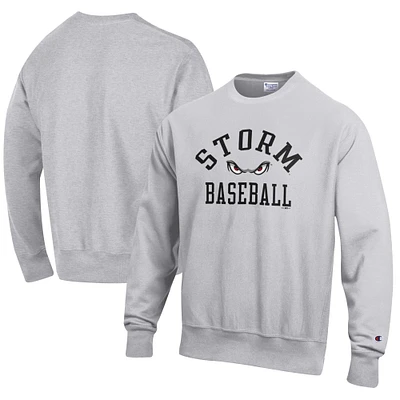 Men's Champion Gray Lake Elsinore Storm Baseball Reverse Weave Pullover Sweatshirt