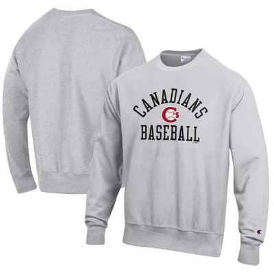 Men's Champion Gray Vancouver Canadians Baseball Reverse Weave Pullover Sweatshirt