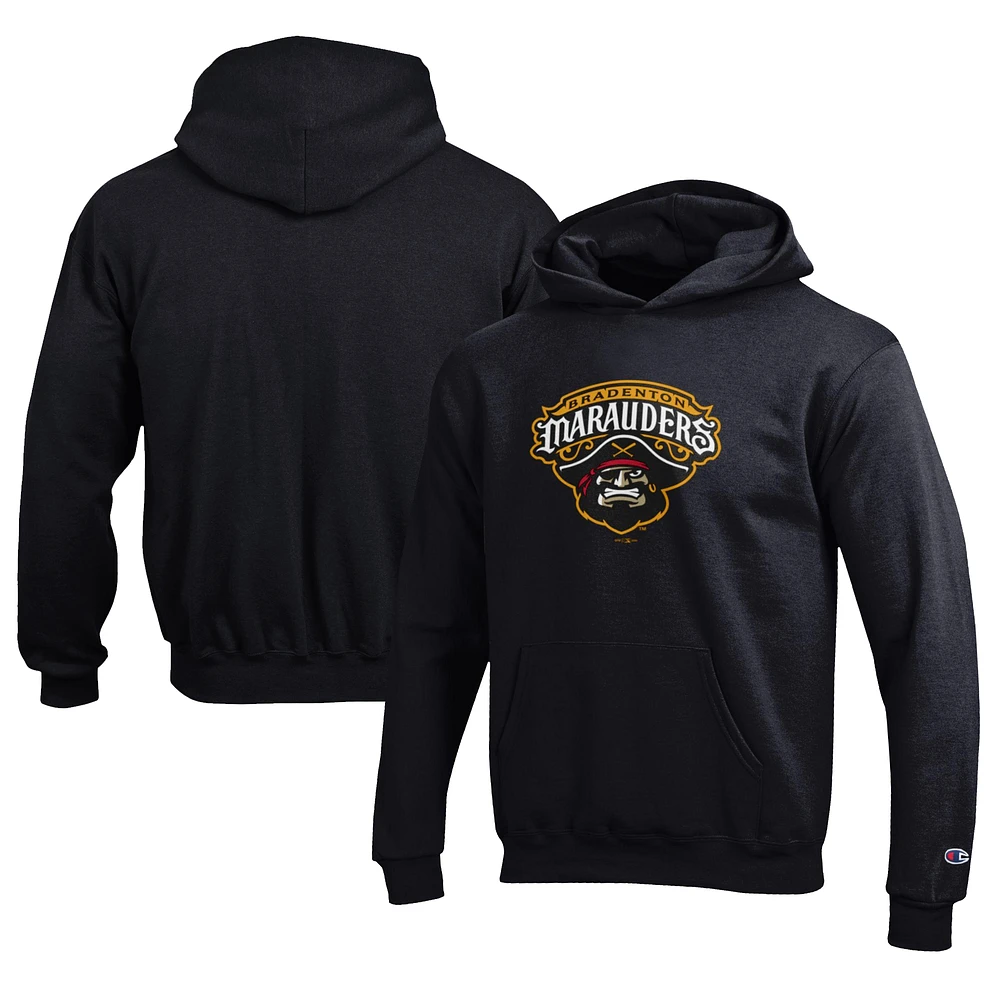 Youth Champion Black Bradenton Marauders Eco Powerblend Pullover Hoodie