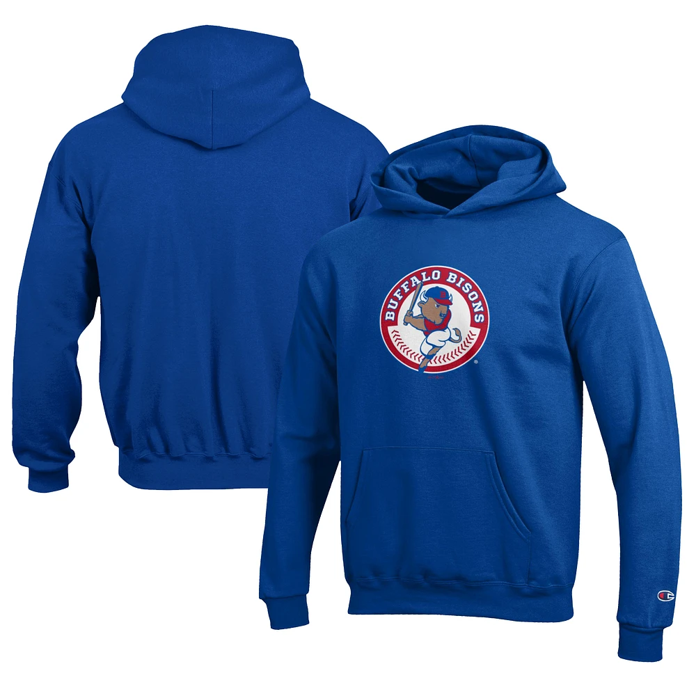 Youth Champion Royal Buffalo Bisons Eco Powerblend Pullover Hoodie