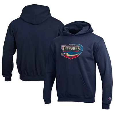 Youth Champion Navy Clearwater Threshers Eco Powerblend Pullover Hoodie