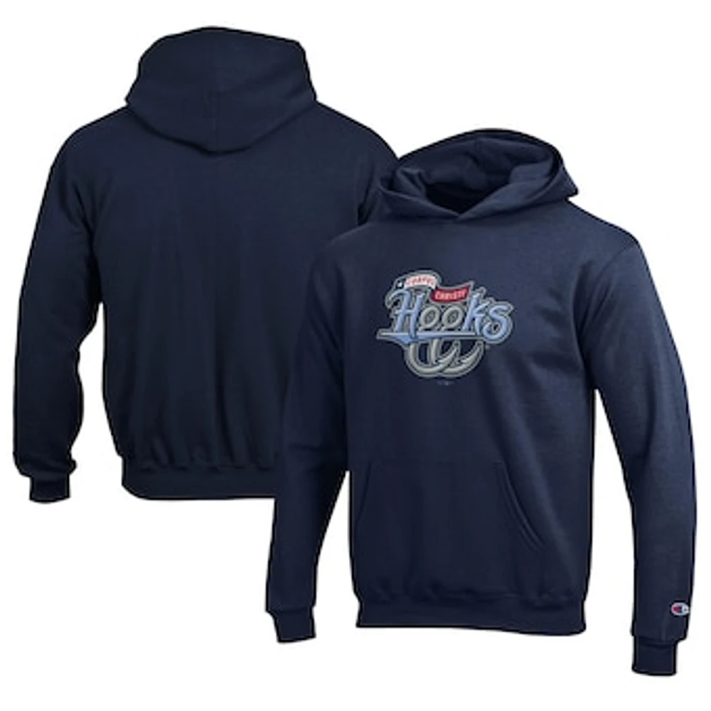 Youth Champion Navy Corpus Christi Hooks Eco Powerblend Pullover Hoodie