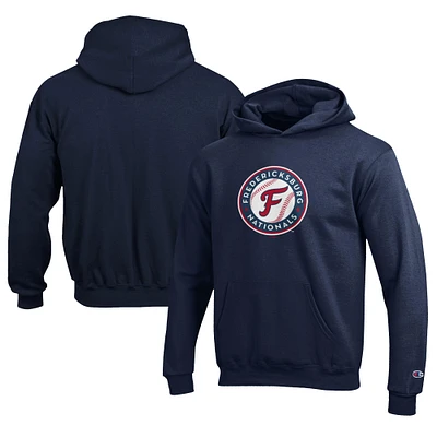 Youth Champion Navy Fredericksburg Nationals Eco Powerblend Pullover Hoodie