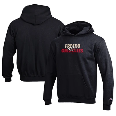Youth Champion Black Fresno Grizzlies Eco Powerblend Pullover Hoodie