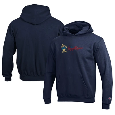 Youth Champion Navy Frisco RoughRiders Eco Powerblend Pullover Hoodie
