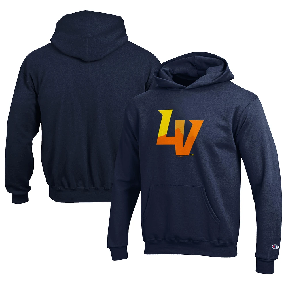Youth Champion Navy Las Vegas Aviators Eco Powerblend Pullover Hoodie