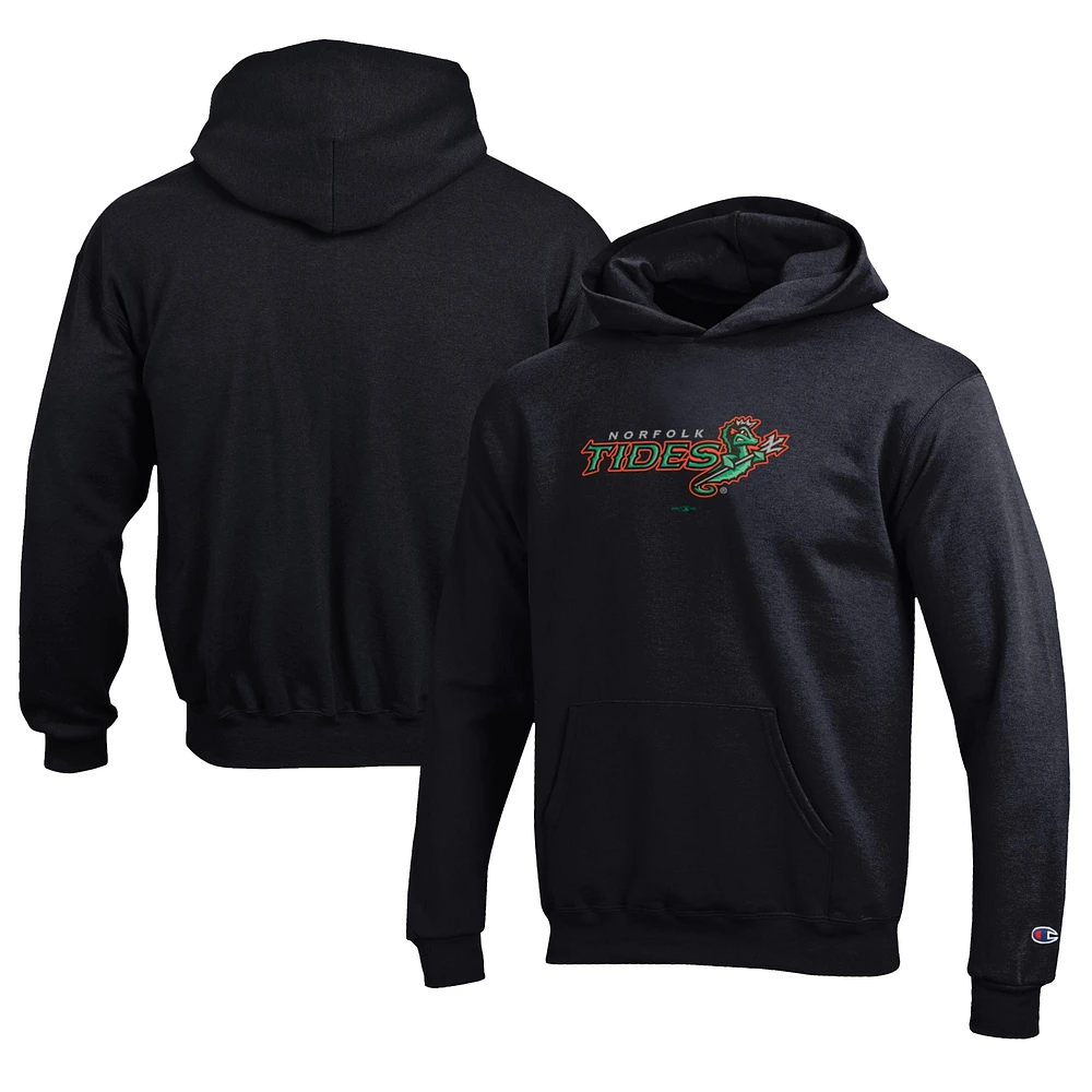 Youth Champion Black Norfolk Tides Eco Powerblend Pullover Hoodie