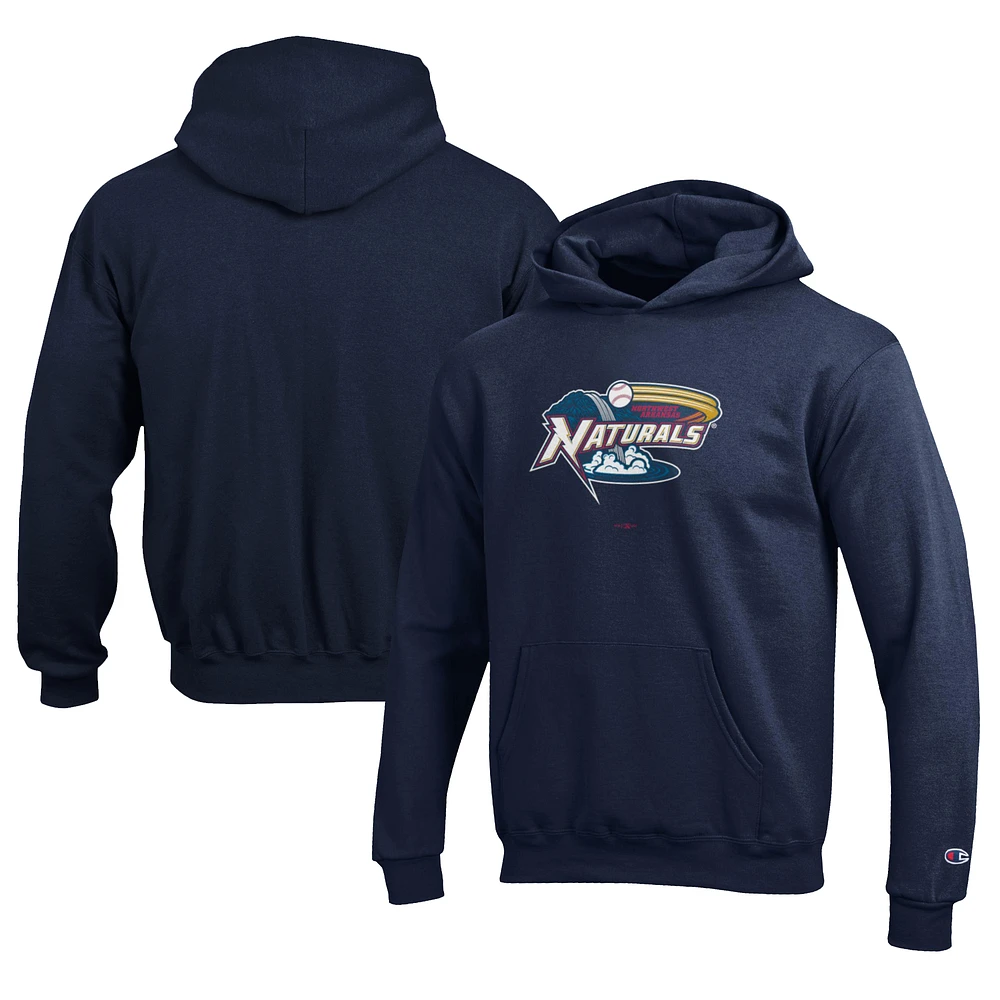 Youth Champion Navy Northwest Arkansas Naturals Eco Powerblend Pullover Hoodie