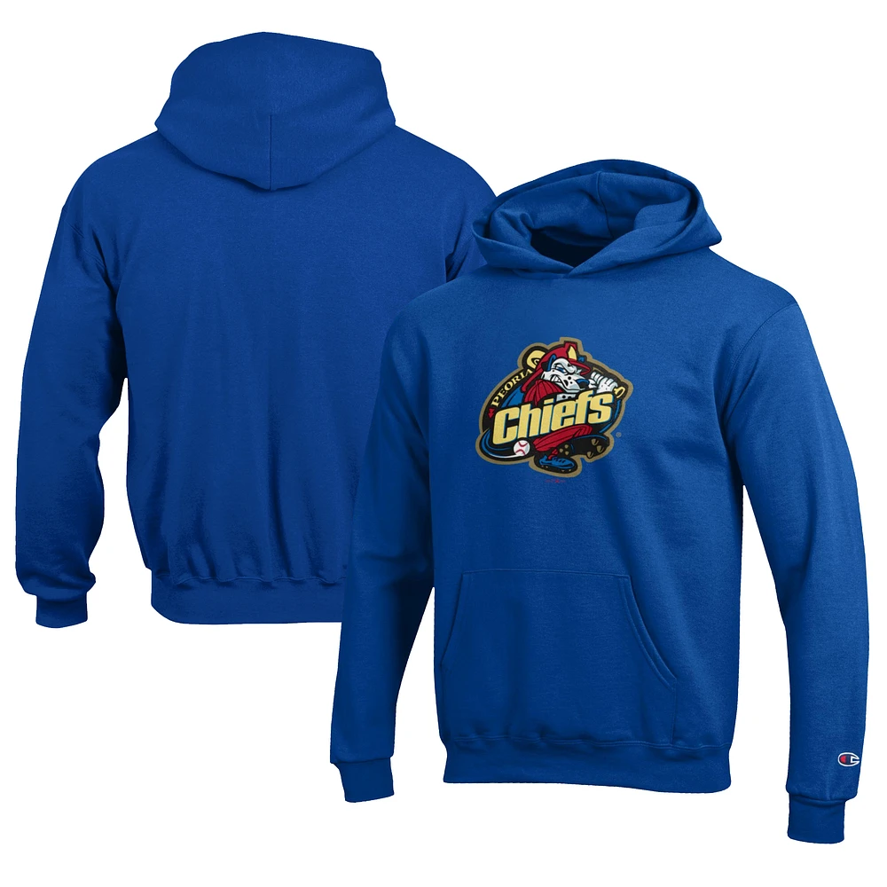 Youth Champion Royal Peoria Chiefs Eco Powerblend Pullover Hoodie